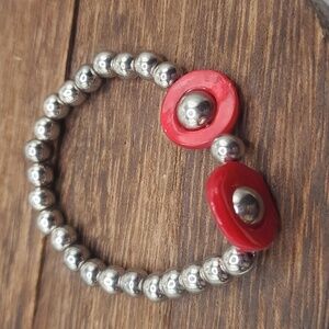 B2413 hippie disc stretch‎ bracelet maximalist